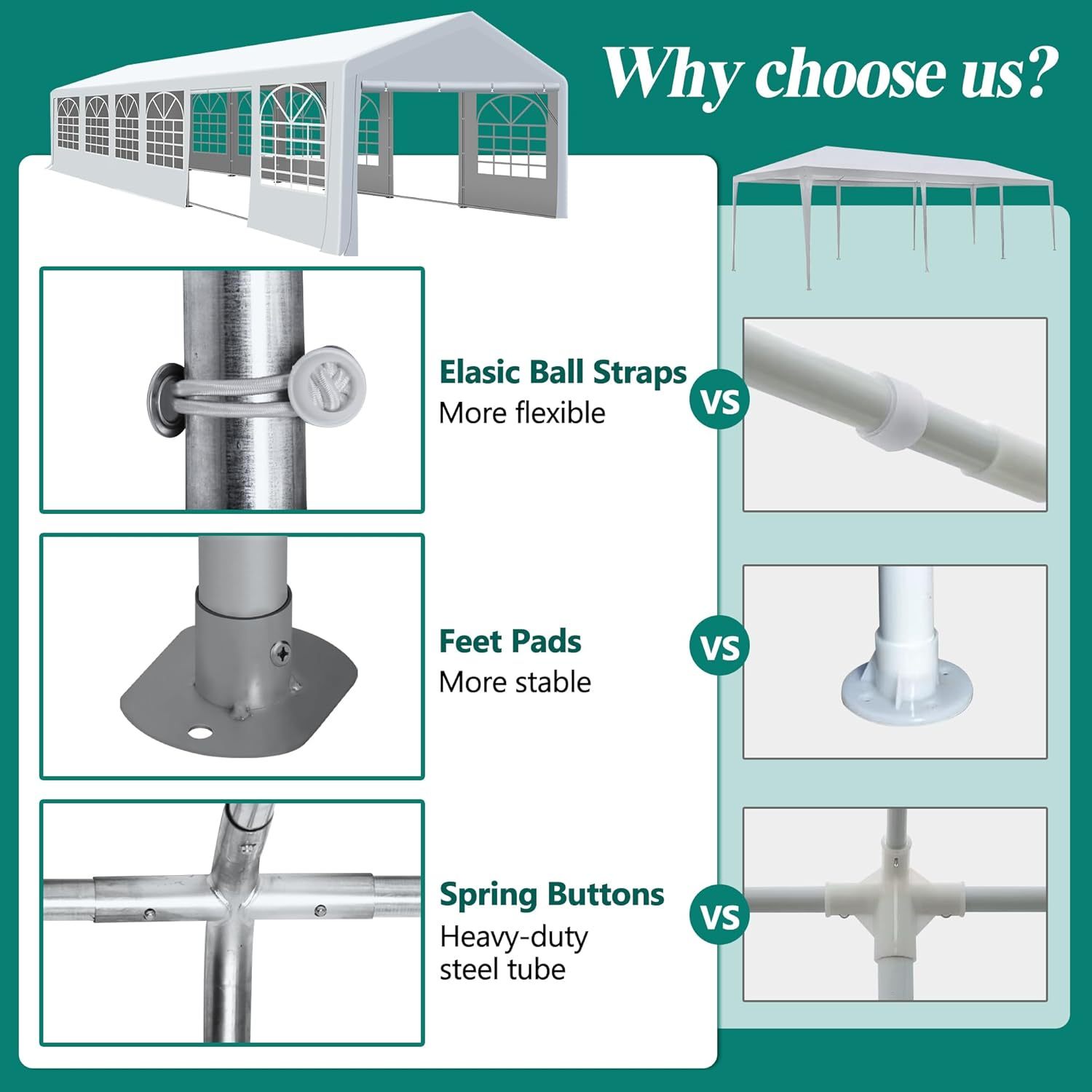  20' x 40' Canopy Party Tent & Carport 