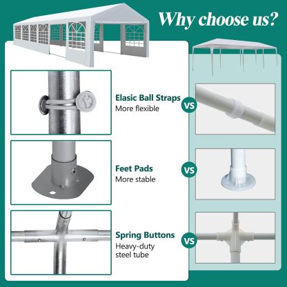  20' x 40' Canopy Party Tent & Carport 