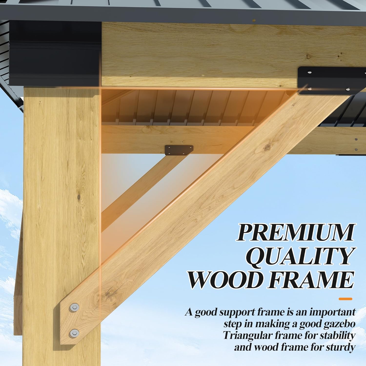 11’x13’ Outdoor Wooden Gazebo