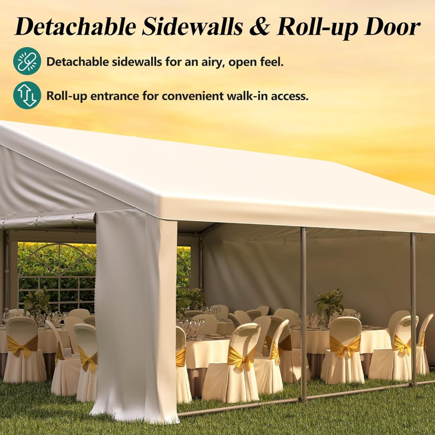 20' x 20' Canopy Party Tent & Carport