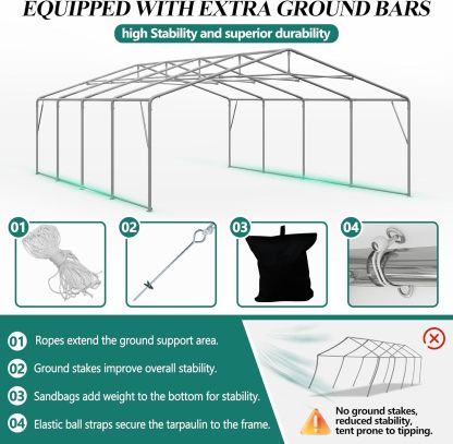 20' x 30' Canopy Party Tent & Carport 