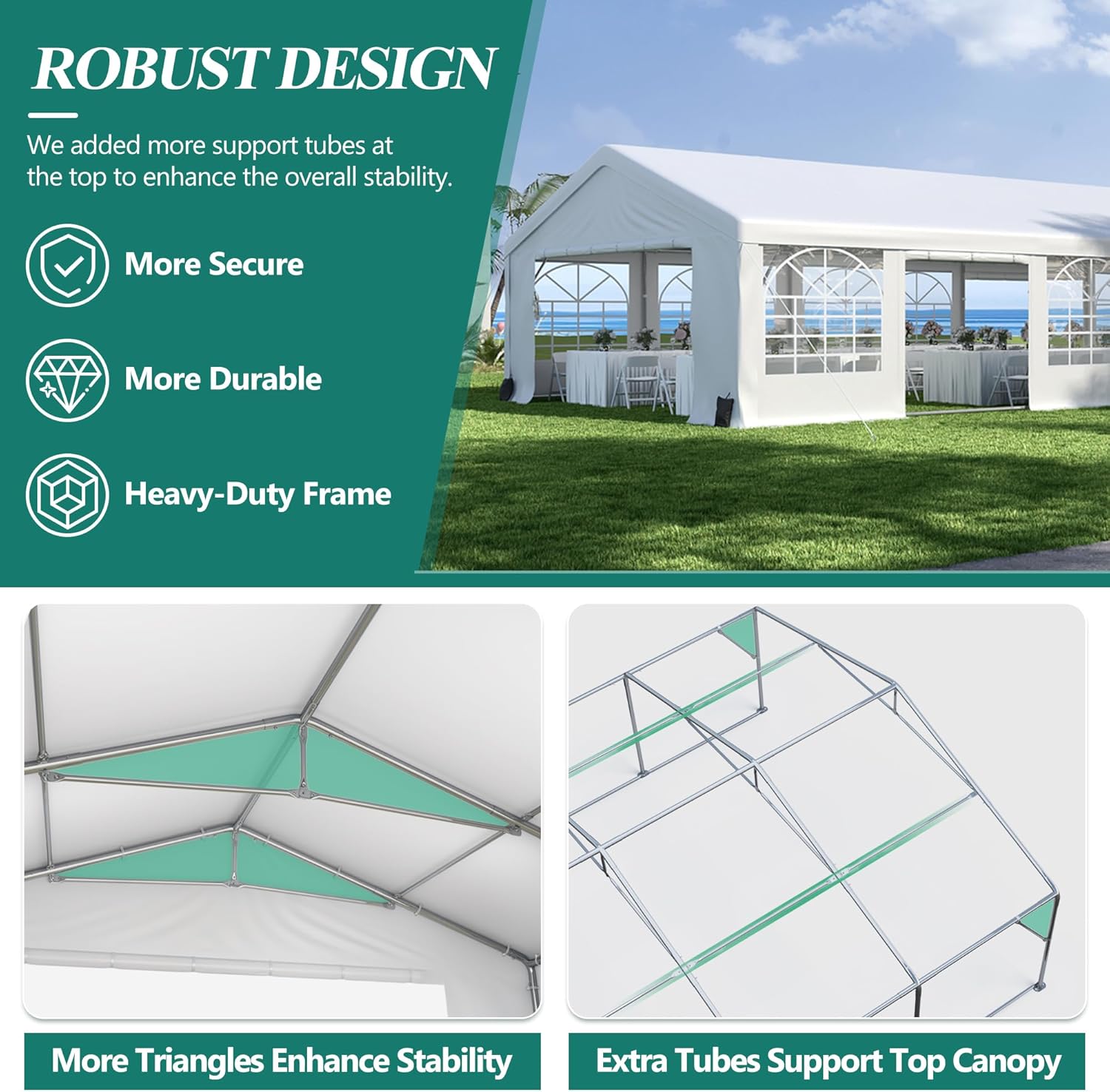  20' x 40' Canopy Party Tent & Carport 