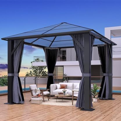  9.5'x9.5' Outdoor Hardtop Gazebo