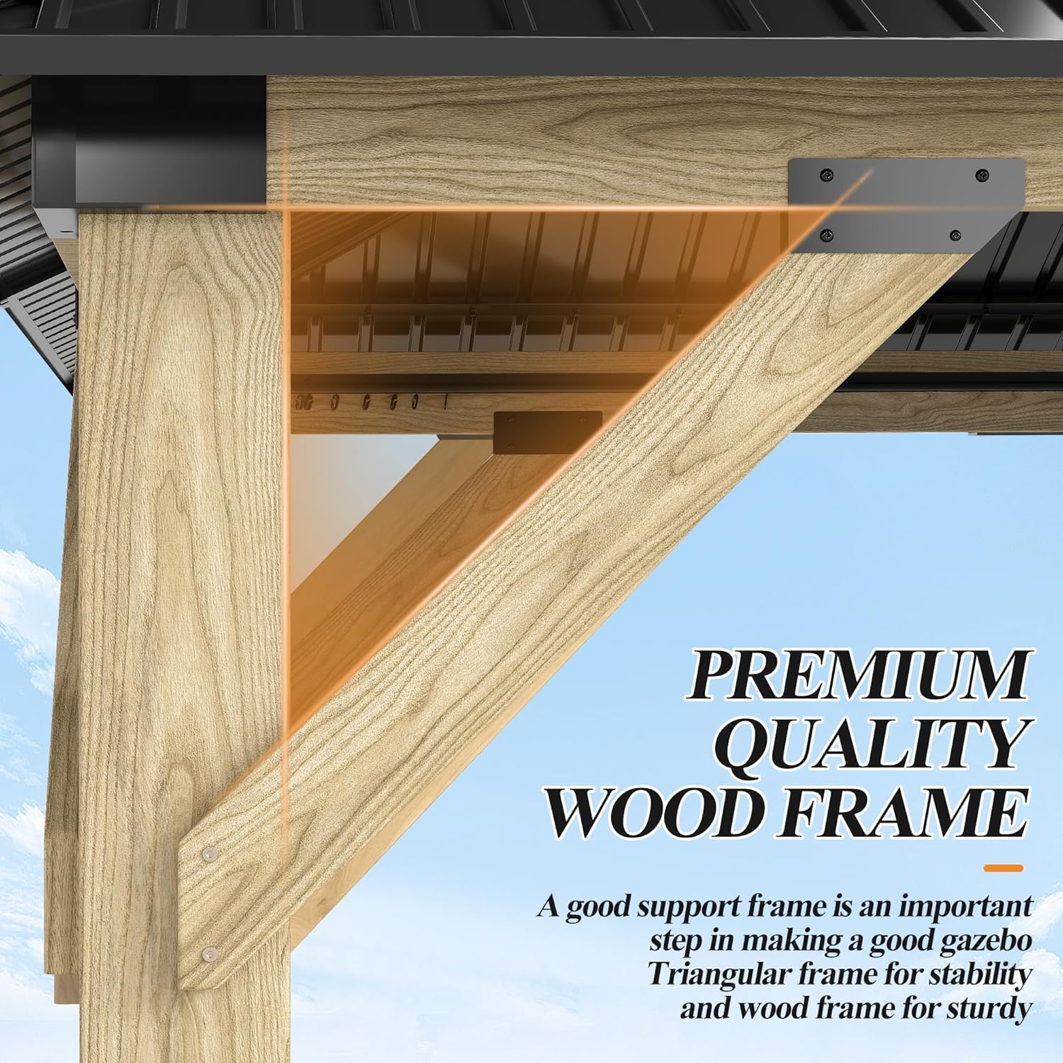  13’x15’ Outdoor Wooden Gazebo