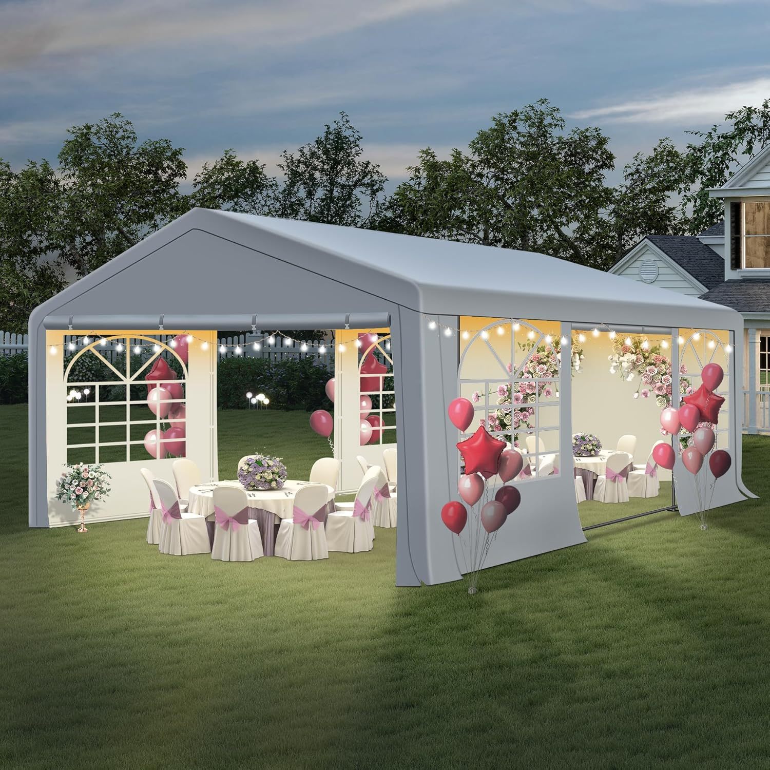 20' x 20' Canopy Party Tent & Carport