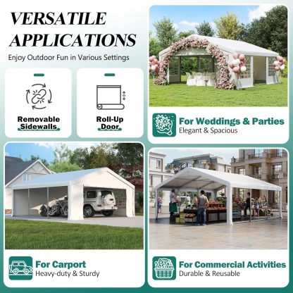 20' x 20' Canopy Party Tent & Carport