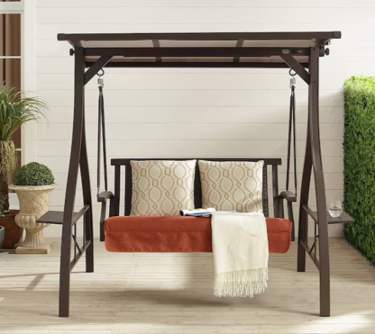 2 -person red Outdoor Swing