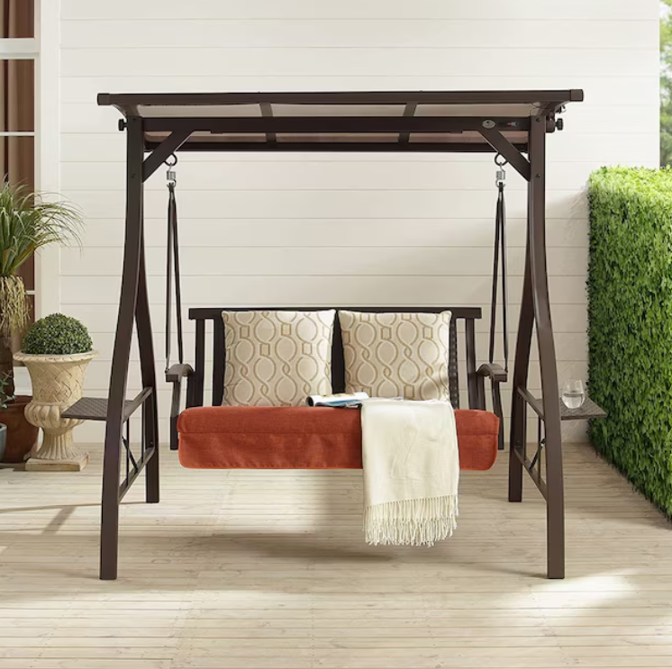 2 -person red Outdoor Swing