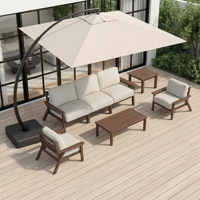 4 Piece Patio Furniture Set with Umbrella