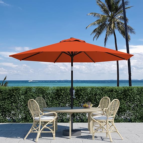 10FT Patio Umbrella, Outdoor Umbrella with Push Button