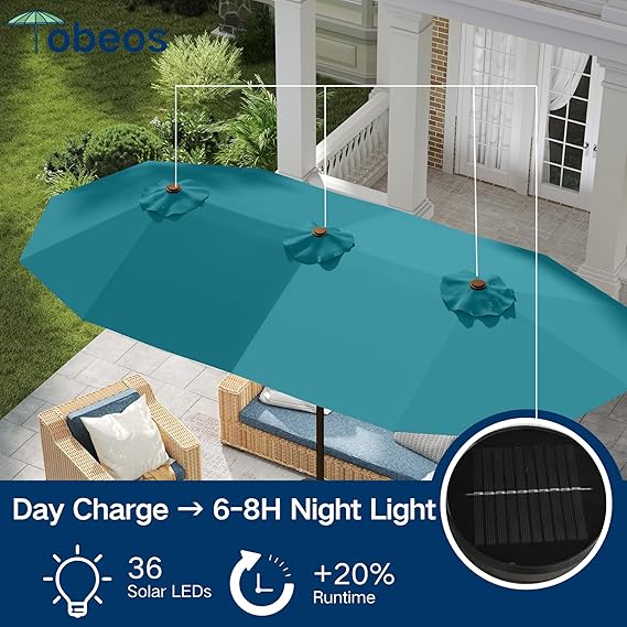 13ft Large Rectangle Patio Umbrella