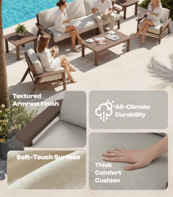 4 Piece Patio Furniture Set with Umbrella