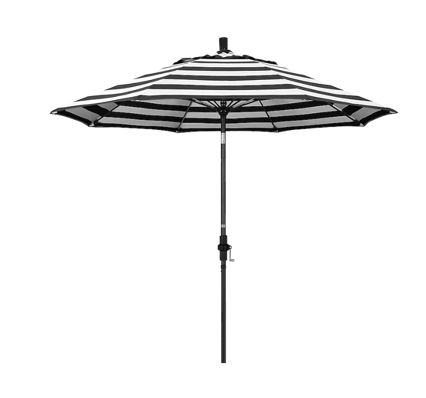 9-ft Aluminum Black Patio  Umbrella