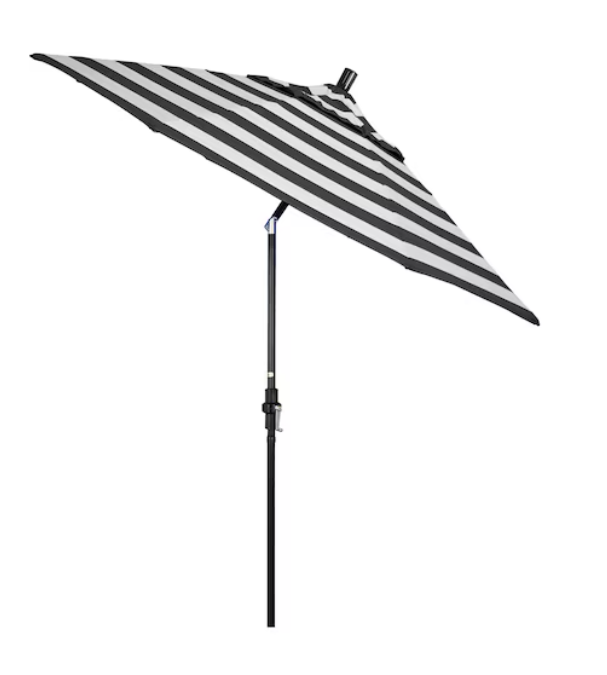 9-ft Aluminum Black Patio  Umbrella