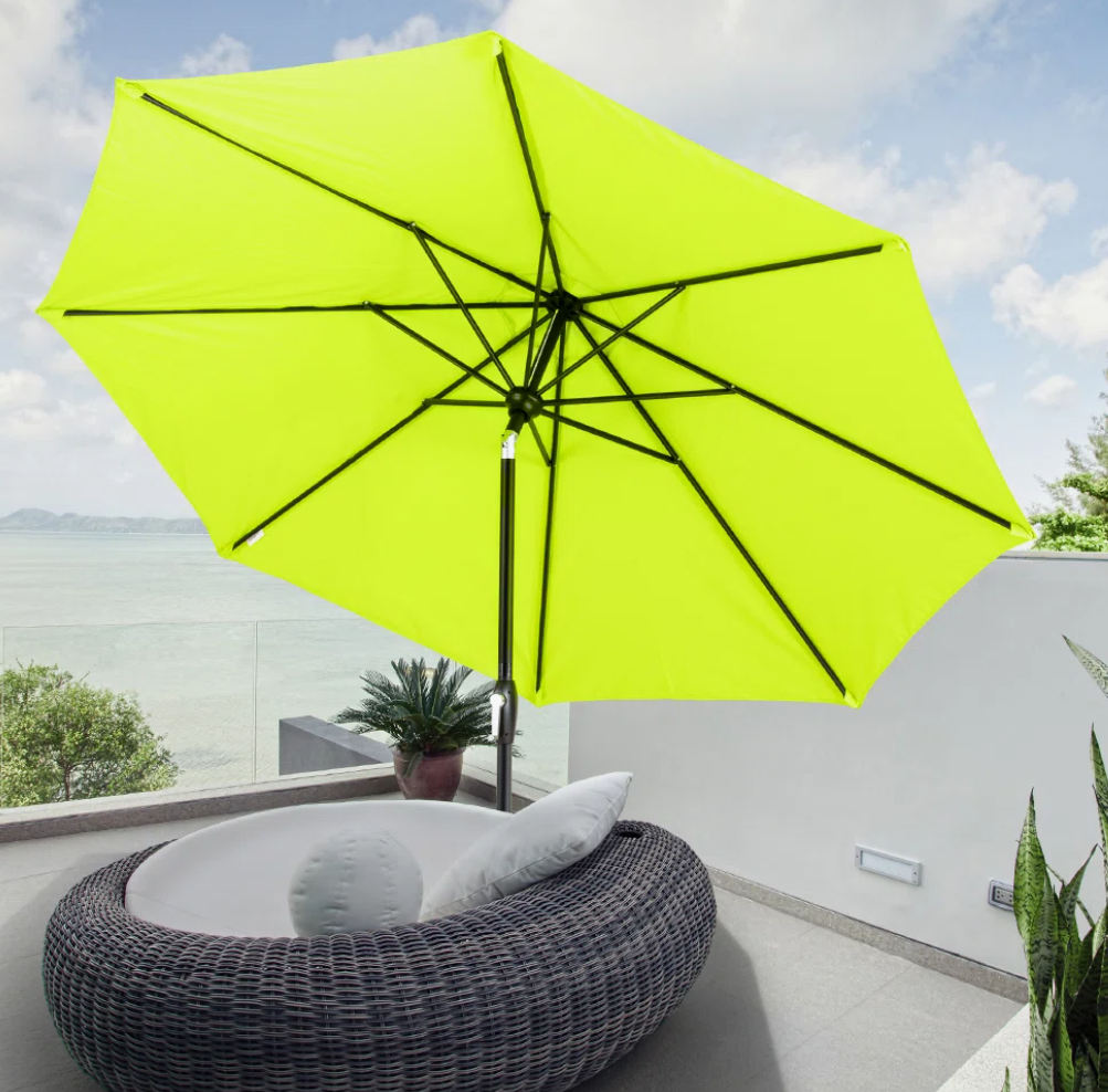 9 Ft Outdoor Umbrella with Base Included