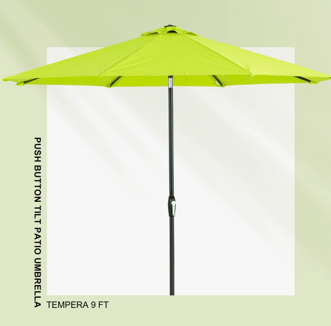 9 Ft Outdoor Umbrella with Base Included
