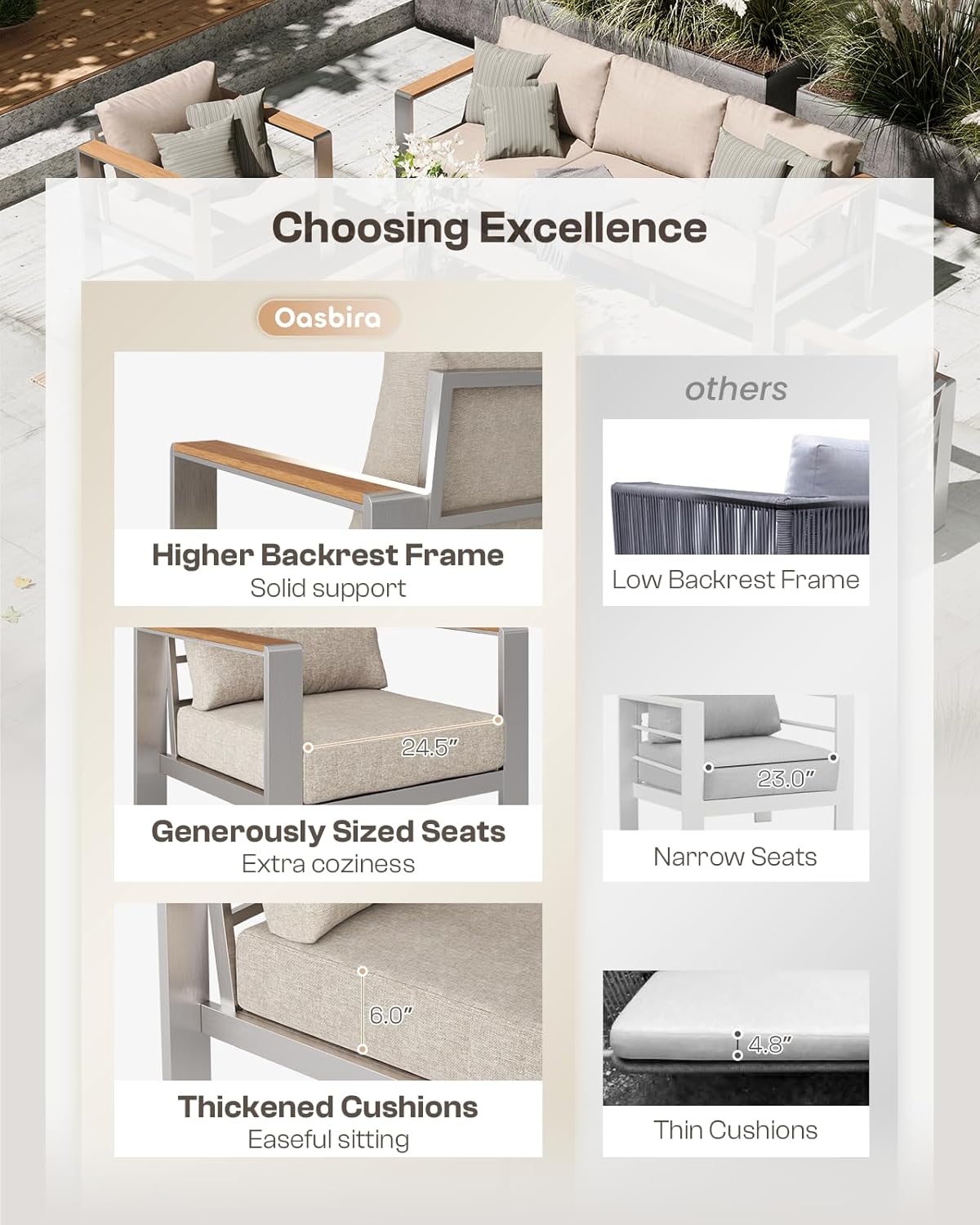 Aluminum Outdoor Patio Furniture Set