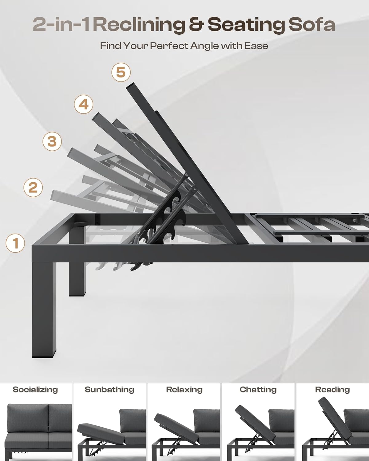 Aluminum Modular Outdoor Patio Furniture Set