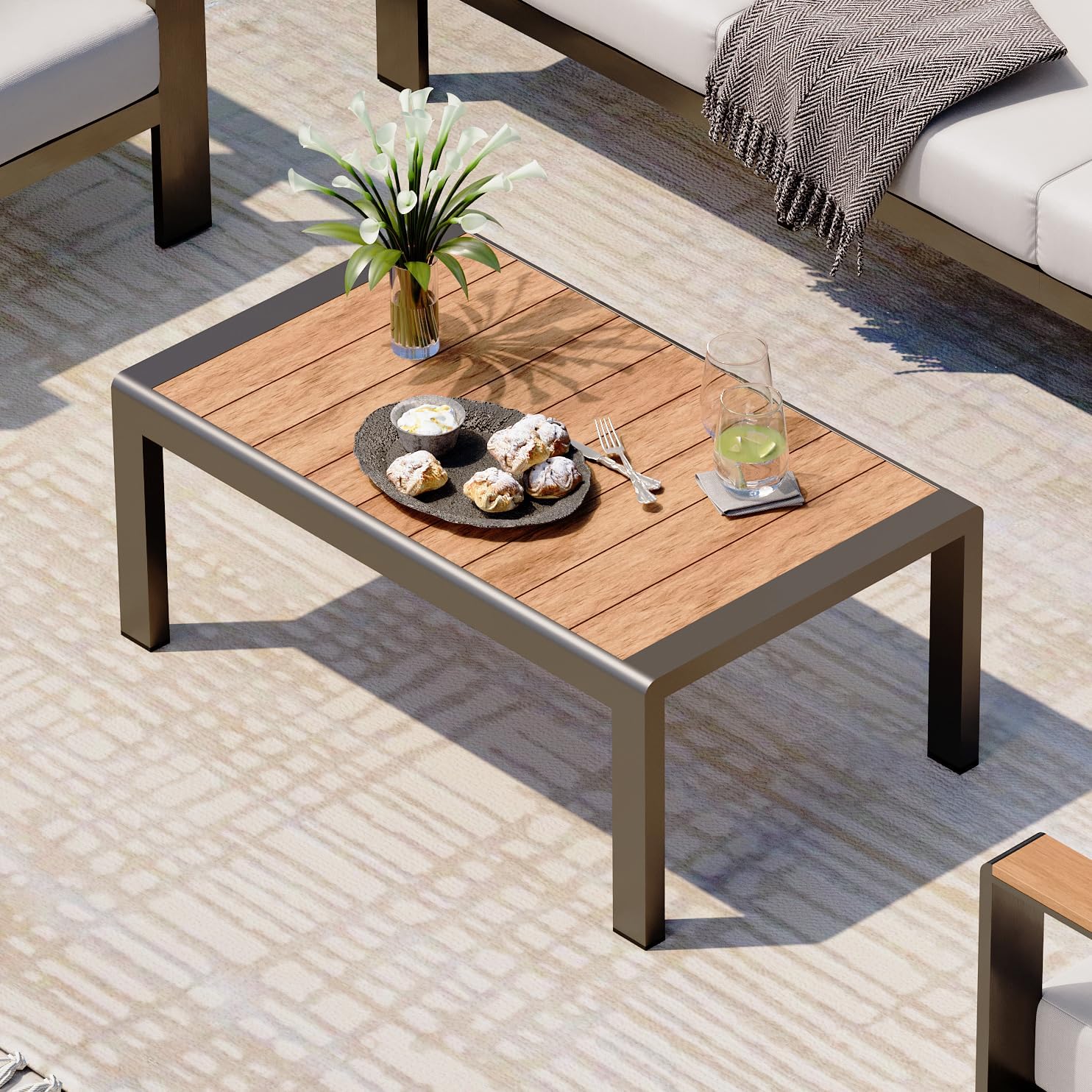 Aluminum Outdoor Patio Coffee Table