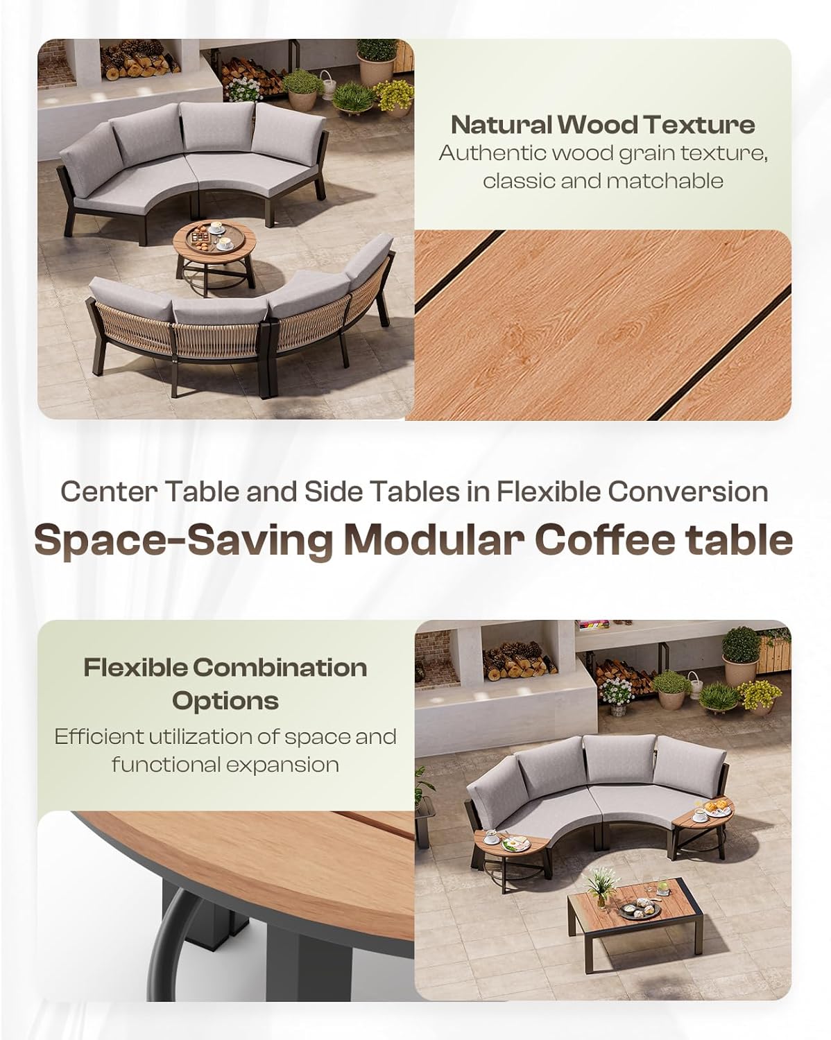 Outdoor Aluminum Round Coffee Table