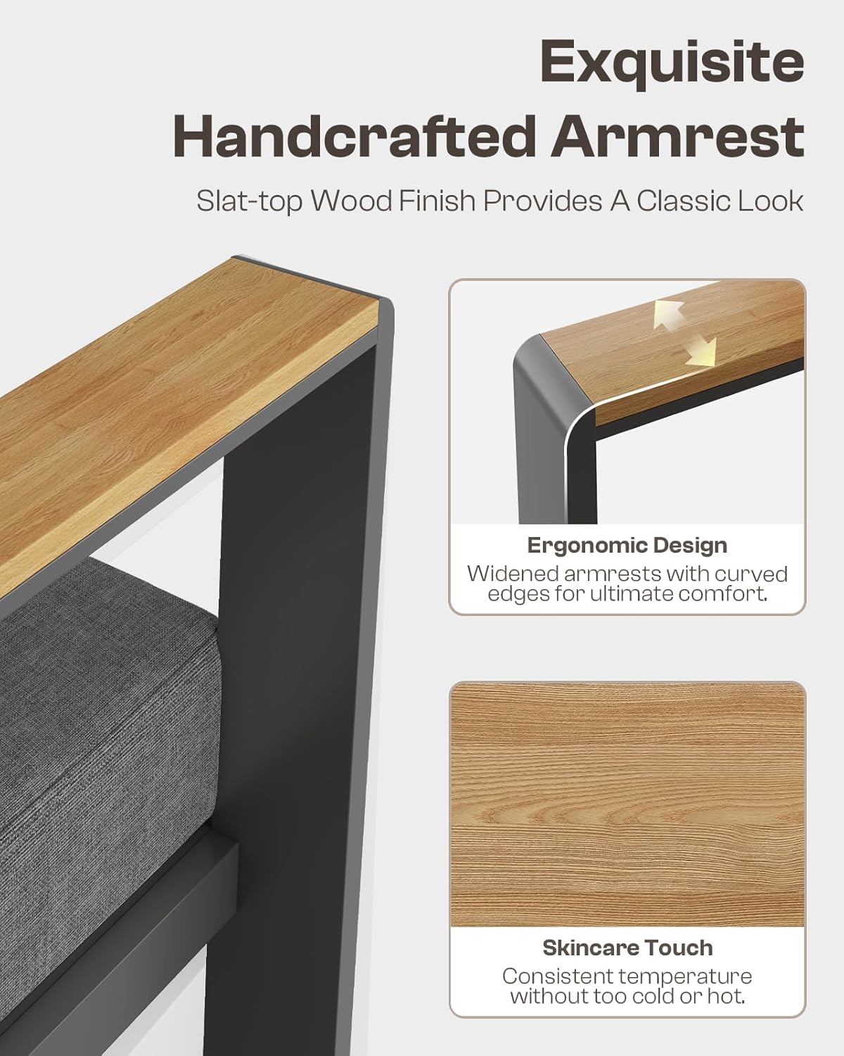 3 Seats All-Weather Outdoor Patio Sofa 