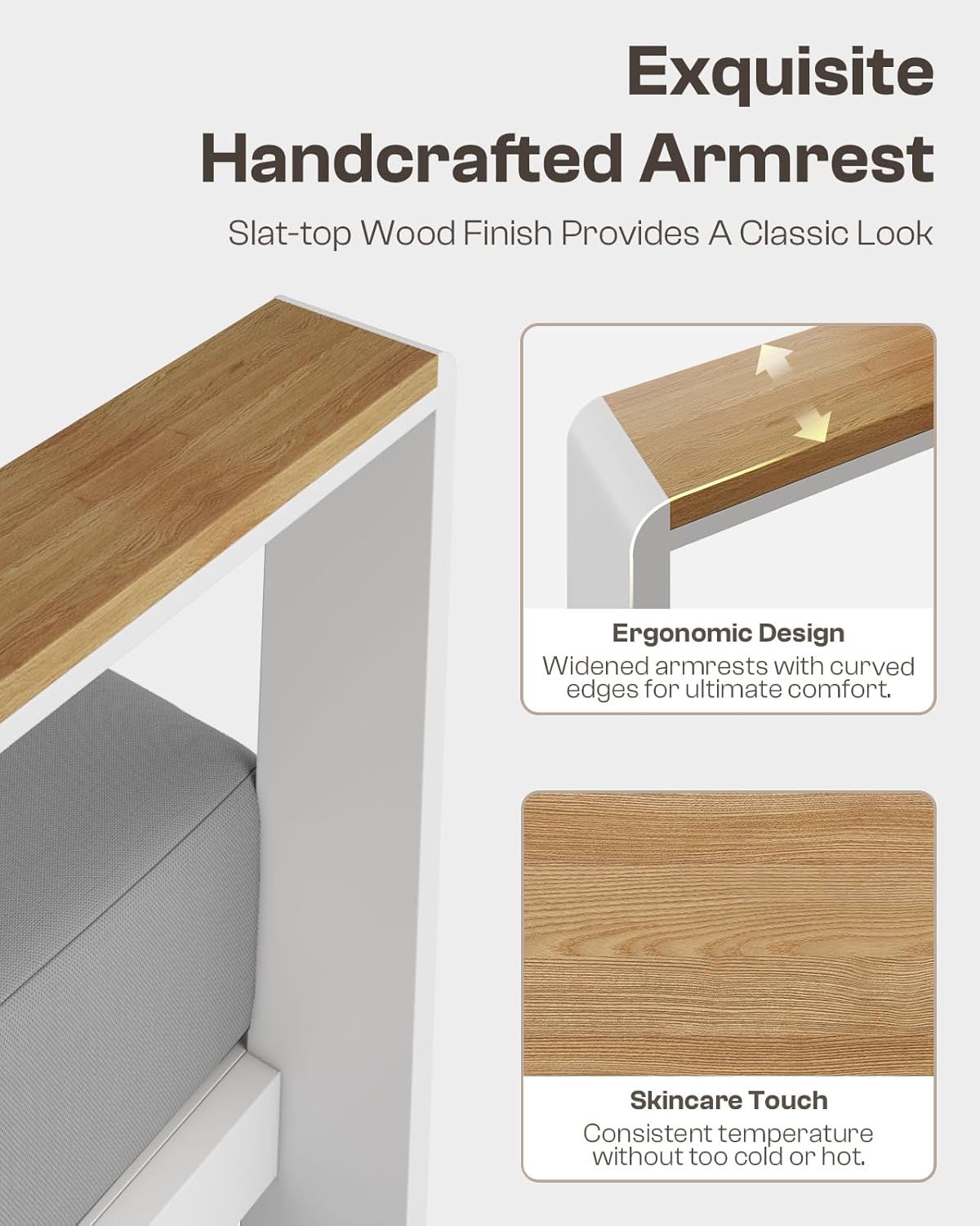 Aluminum Outdoor Patio Furniture Set with Coffee Table
