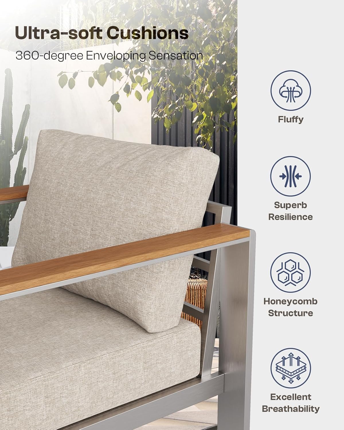 All-Weather Outdoor Patio Sofa