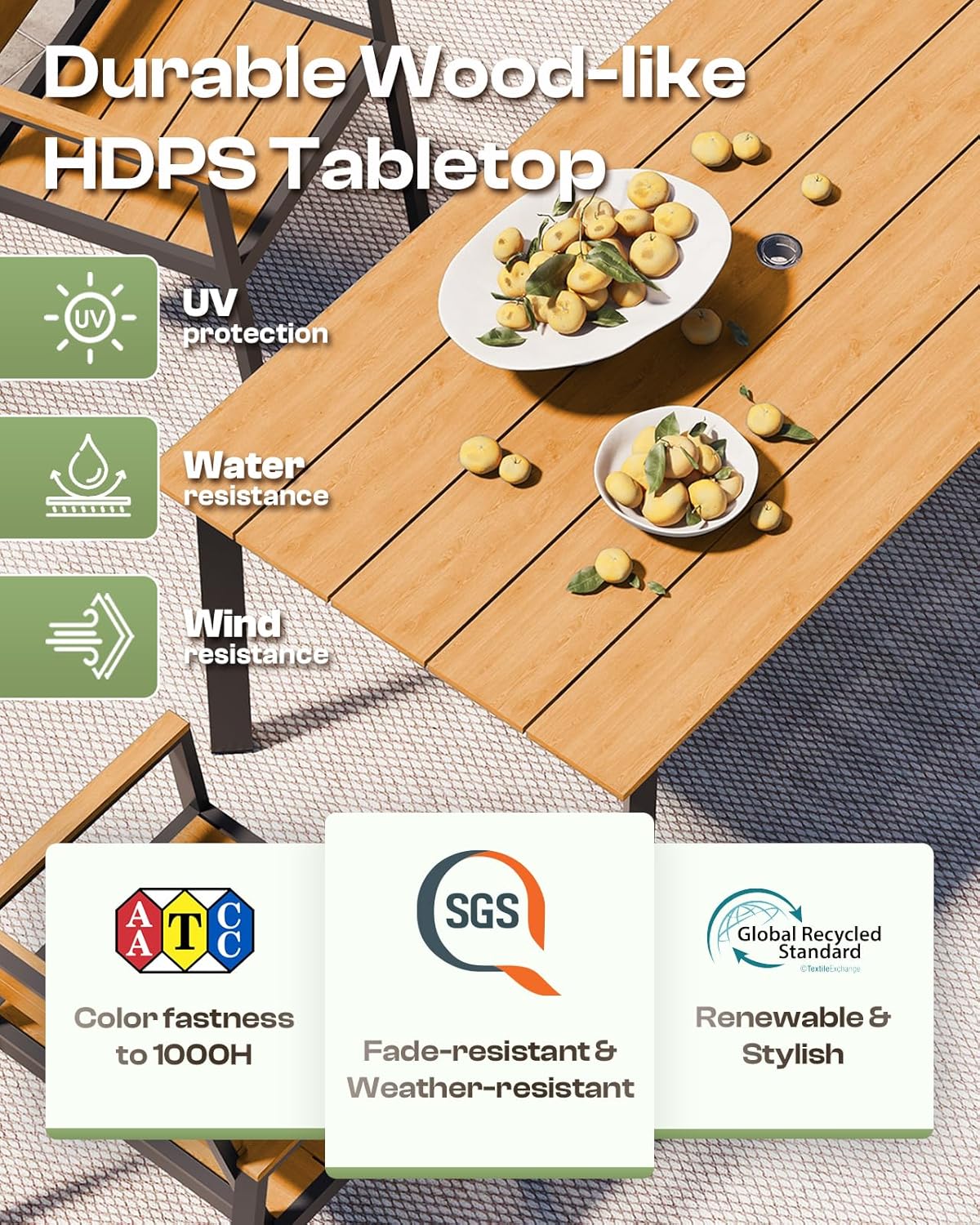 Outdoor Dining Set for 6