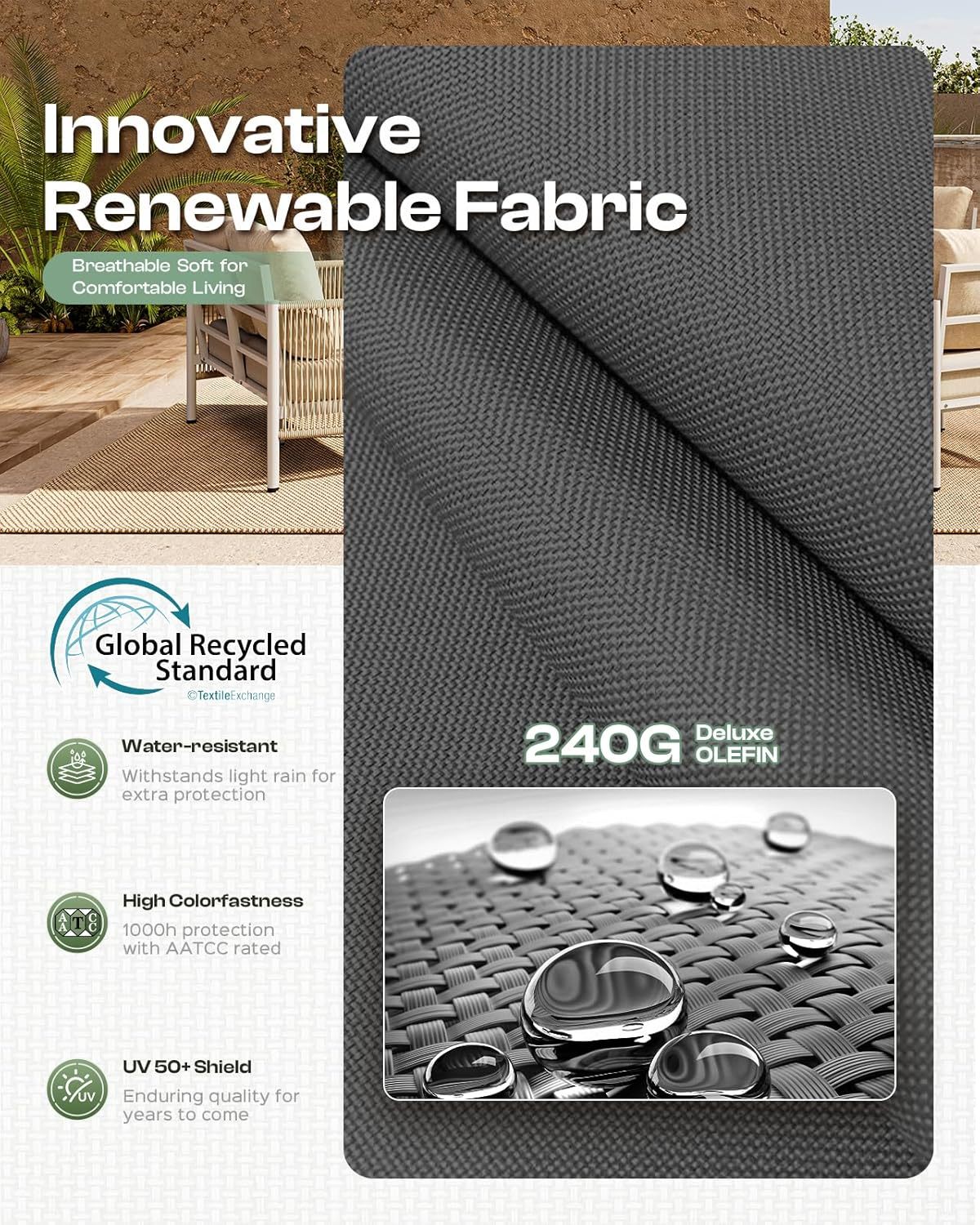 Aluminum Outdoor Patio Furniture Set 