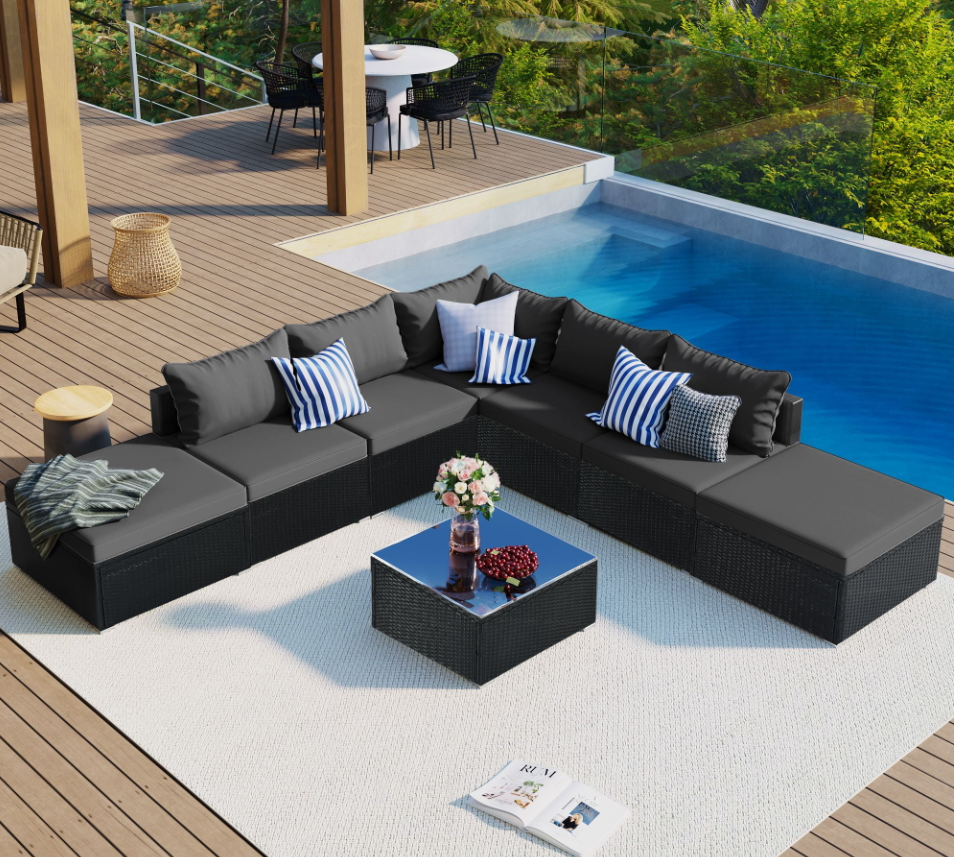 8 Pieces Outdoor Patio Furniture Set