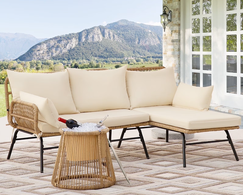 3-Pieces Outdoor Garden Furniture Set