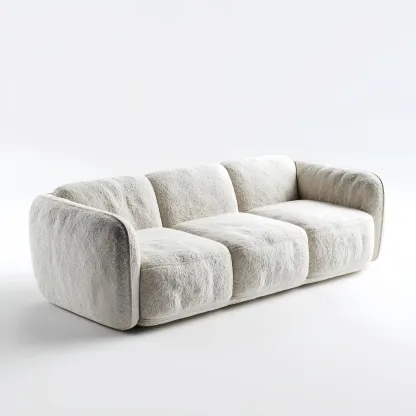 3-Sitzer-Sofa Stoff 210x100x85 cm – Creme – Moderner Stil