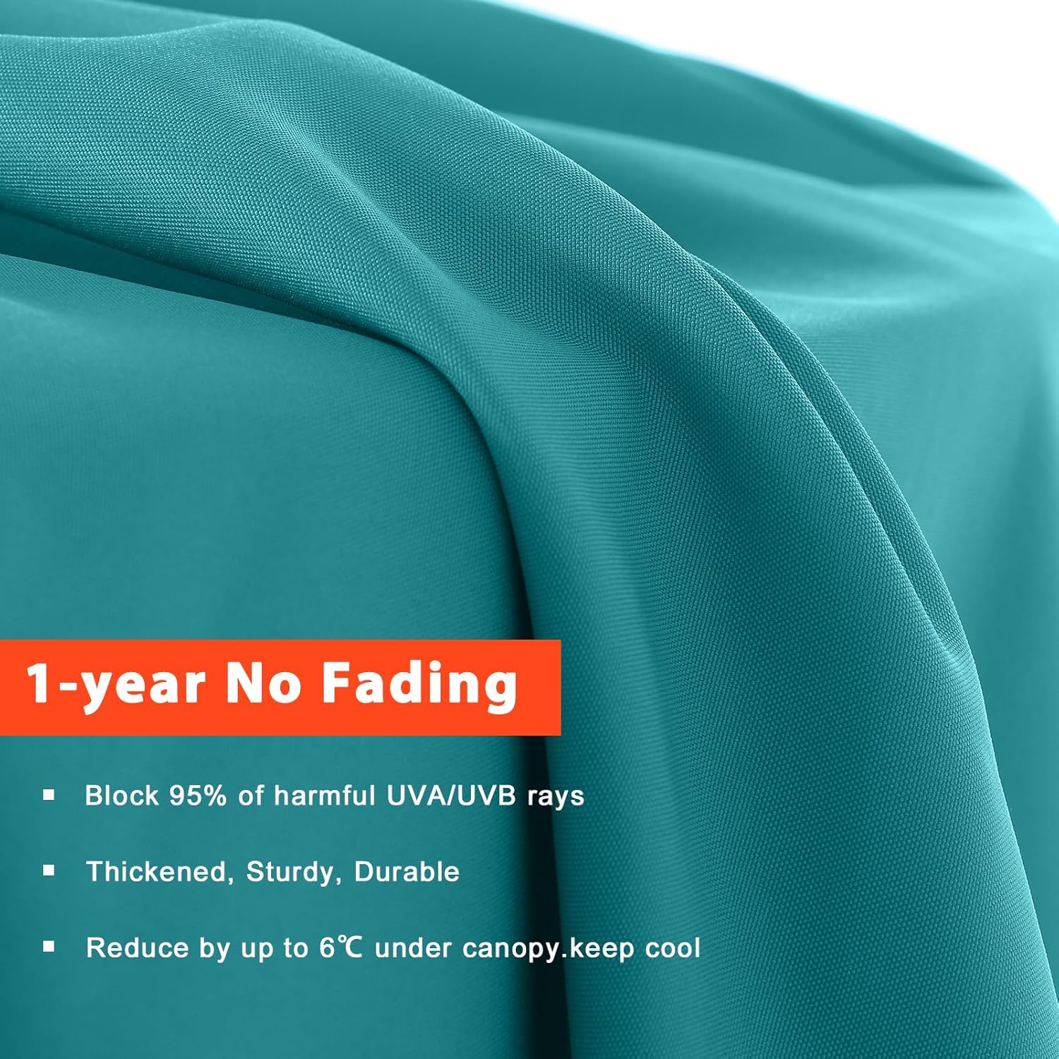 Patio Umbrella 9 ft Replacement Canopy Turquoise