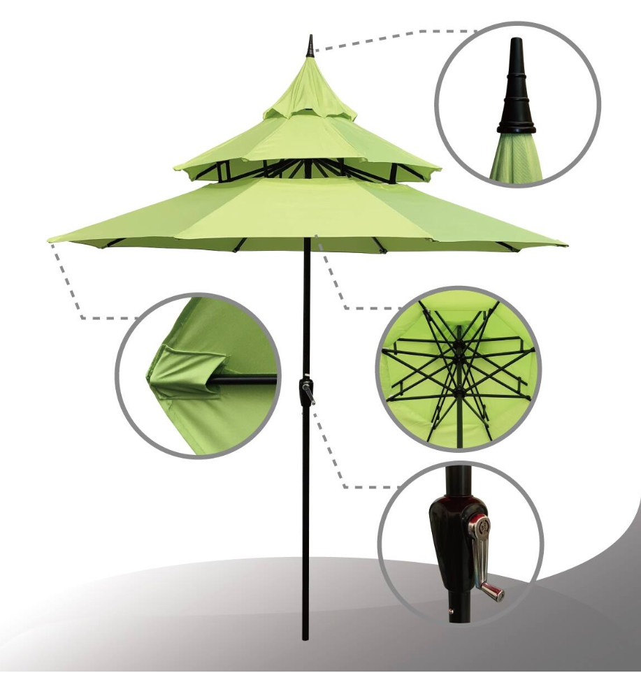 9 FT Large Outdoor Patio Umbrella