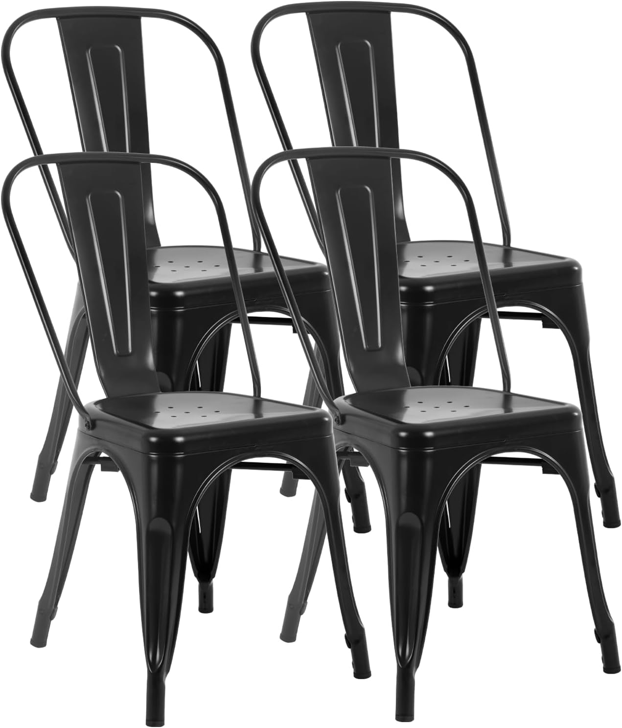 Metal Dining Chairs Black