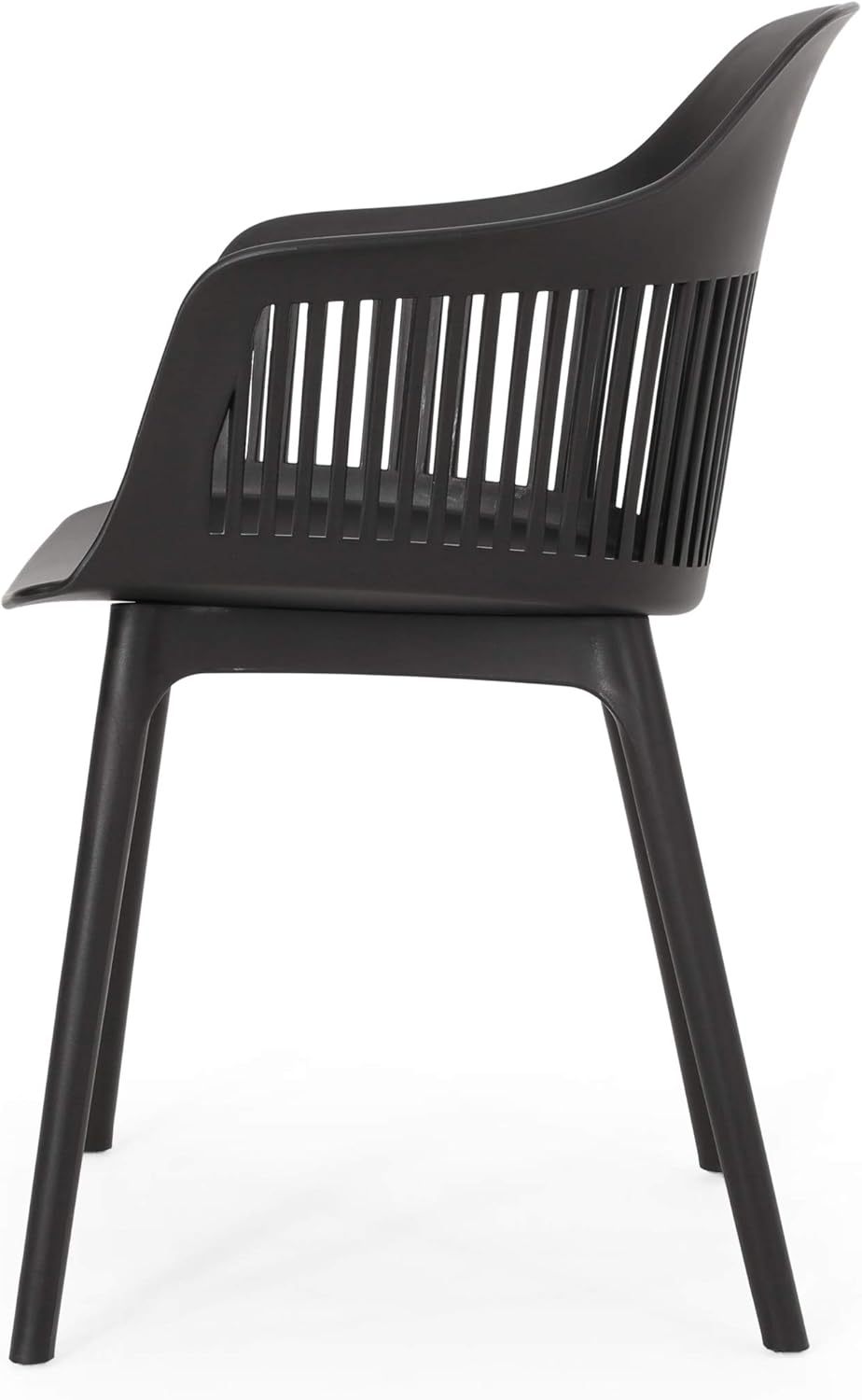 Outdoor Dining Chair (Set of 2), Black