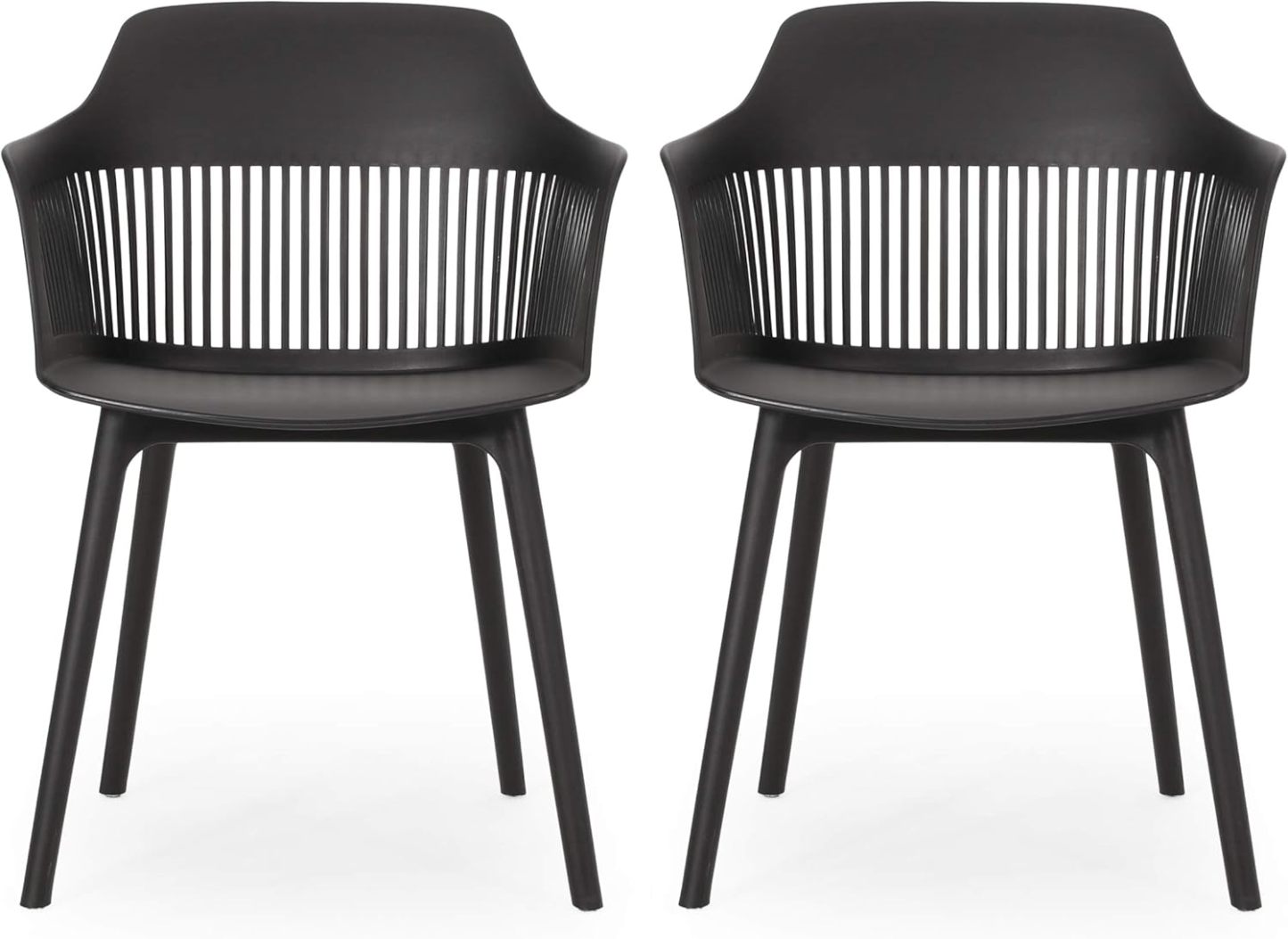 Outdoor Dining Chair (Set of 2), Black