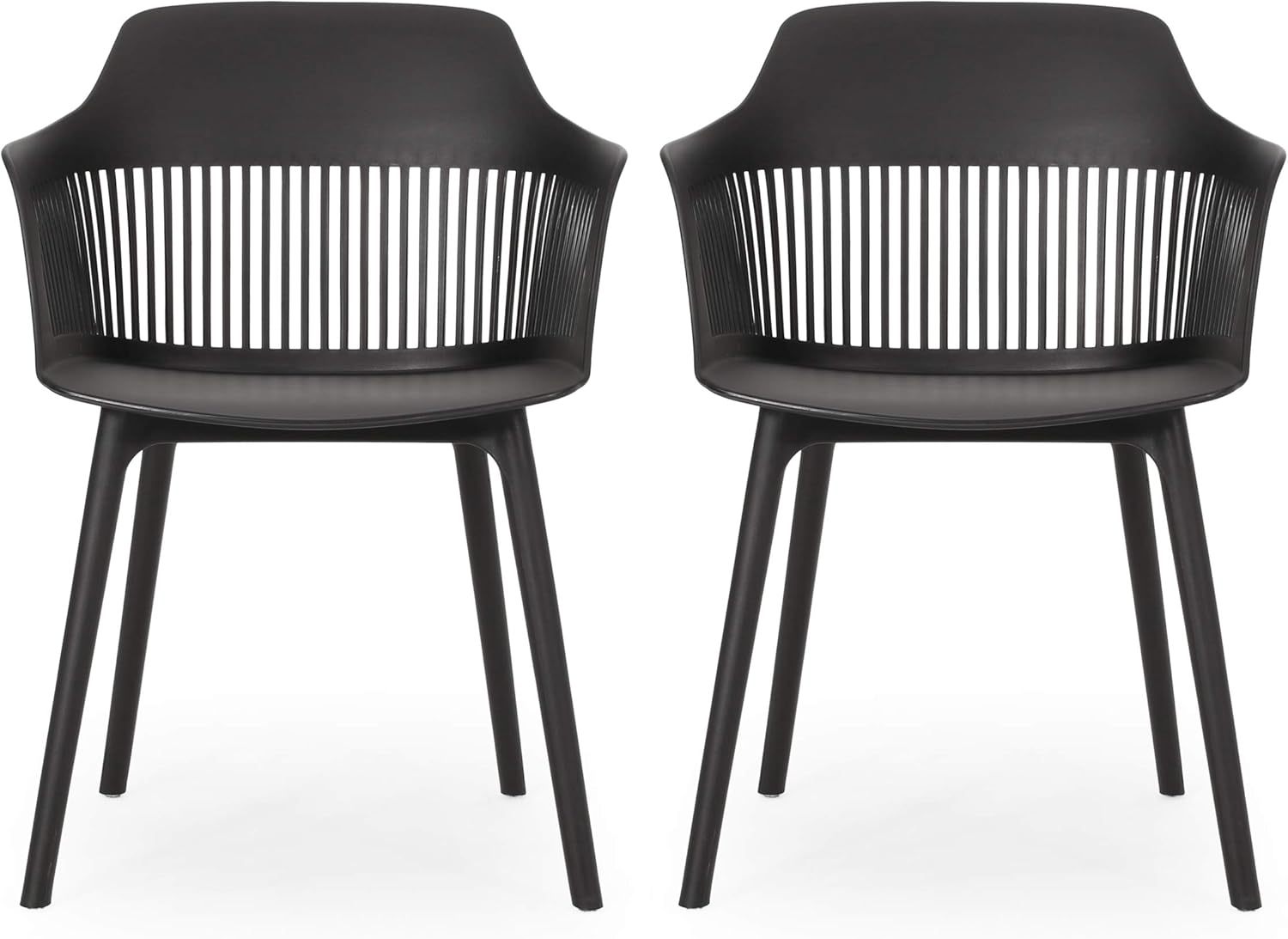 Outdoor Dining Chair (Set of 2), Black