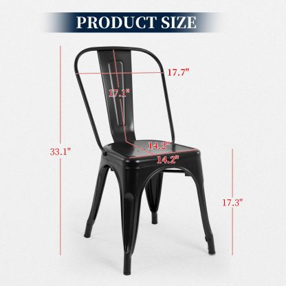 Metal Dining Chairs Black