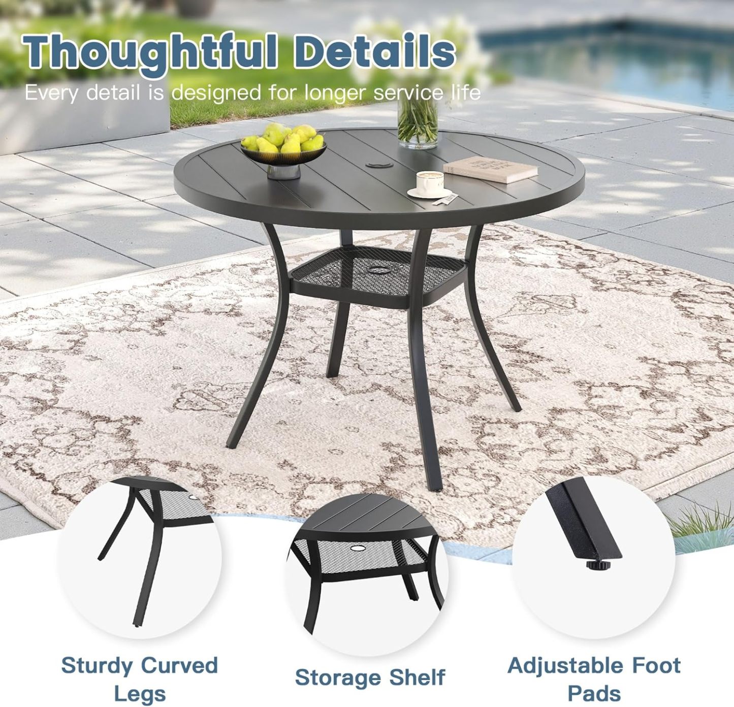 Outdoor Dining Table for 4