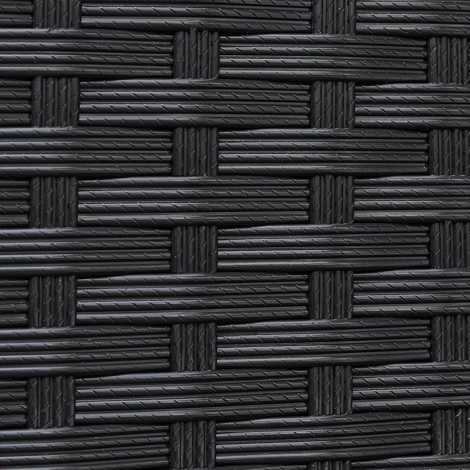 9-Piece Patio Dining Sets, Outdoor Space Saving Rattan Chairs with Glass Table