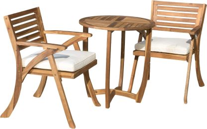 Acacia Wood Bistro Set Teak Finish