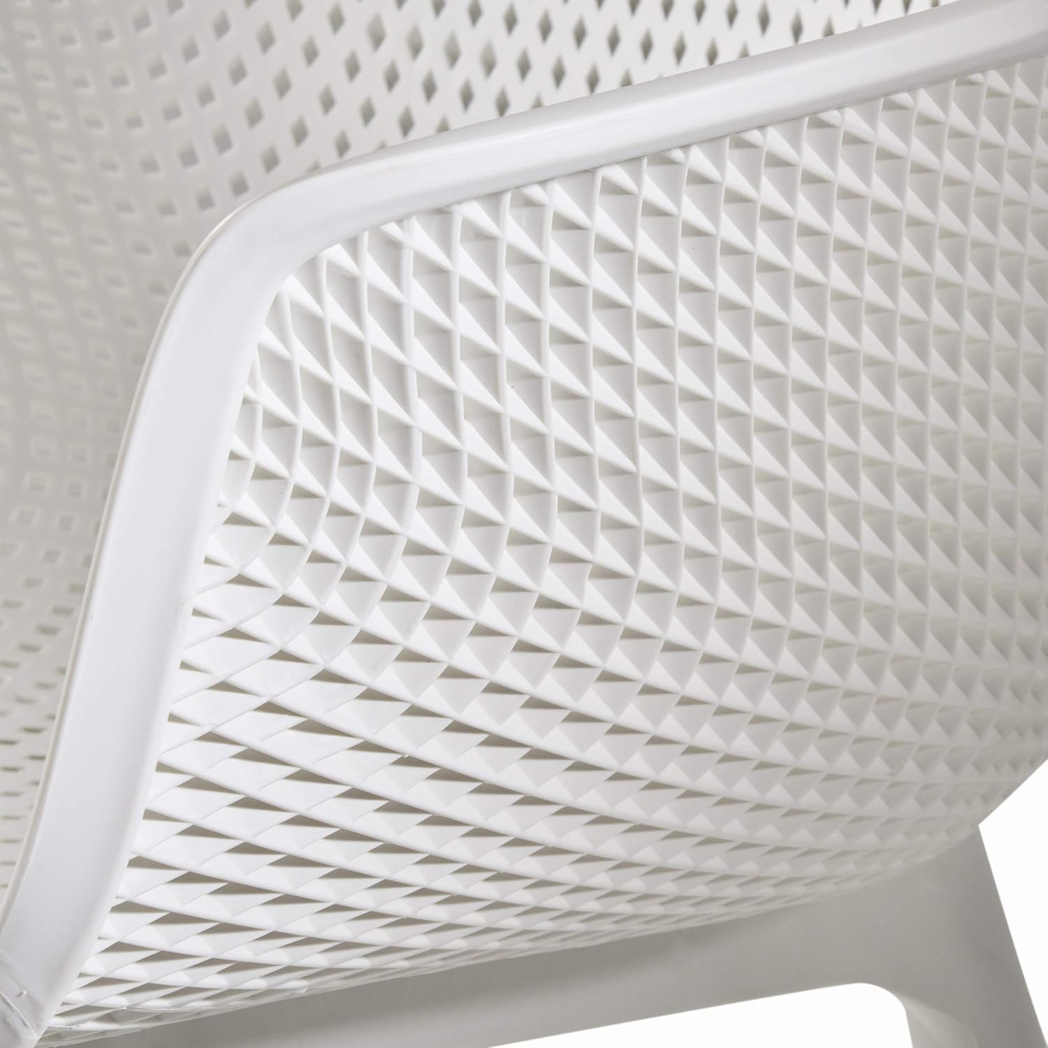 Outdoor Modern Dining Chair (Set of 2), White