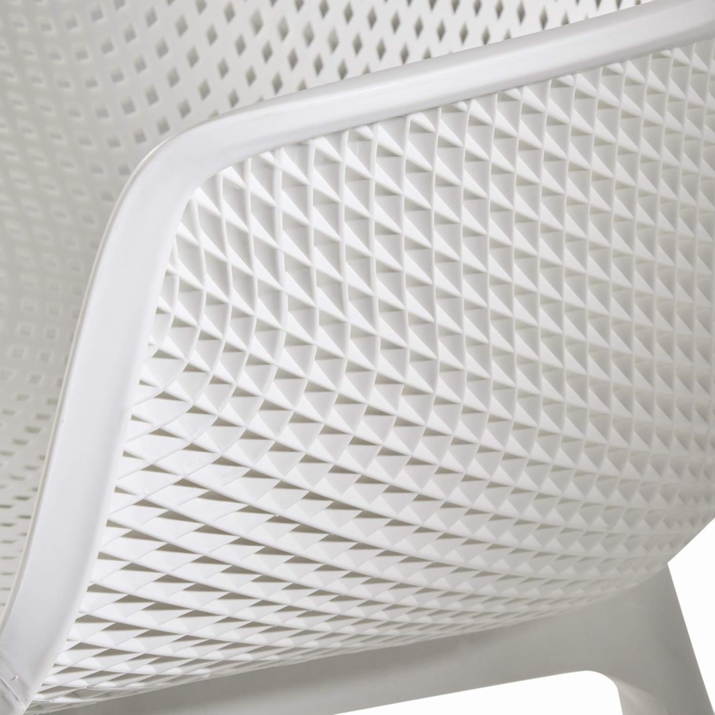 Outdoor Modern Dining Chair (Set of 2), White