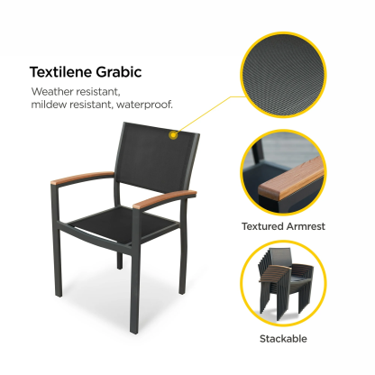 9 Pieces Patio Extendable Dining Table Set, Outdoor Furniture Set for 8 Person