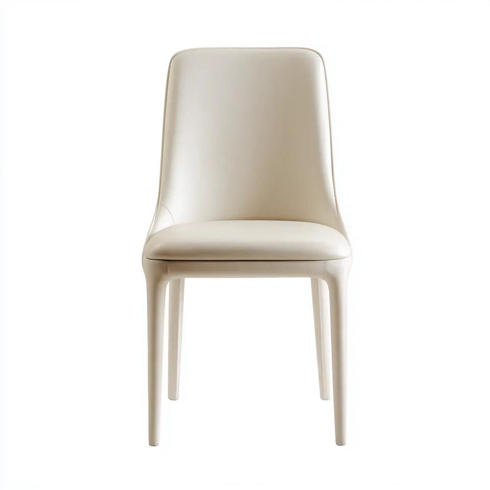 Chaise de salle à manger 45x50x85 cm Simili cuir Crème - Design Moderne-Purefinishio