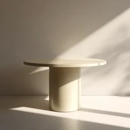 Table à manger ronde en bois 120x120x75 cm - Beige - Design moderne-Purefinishio