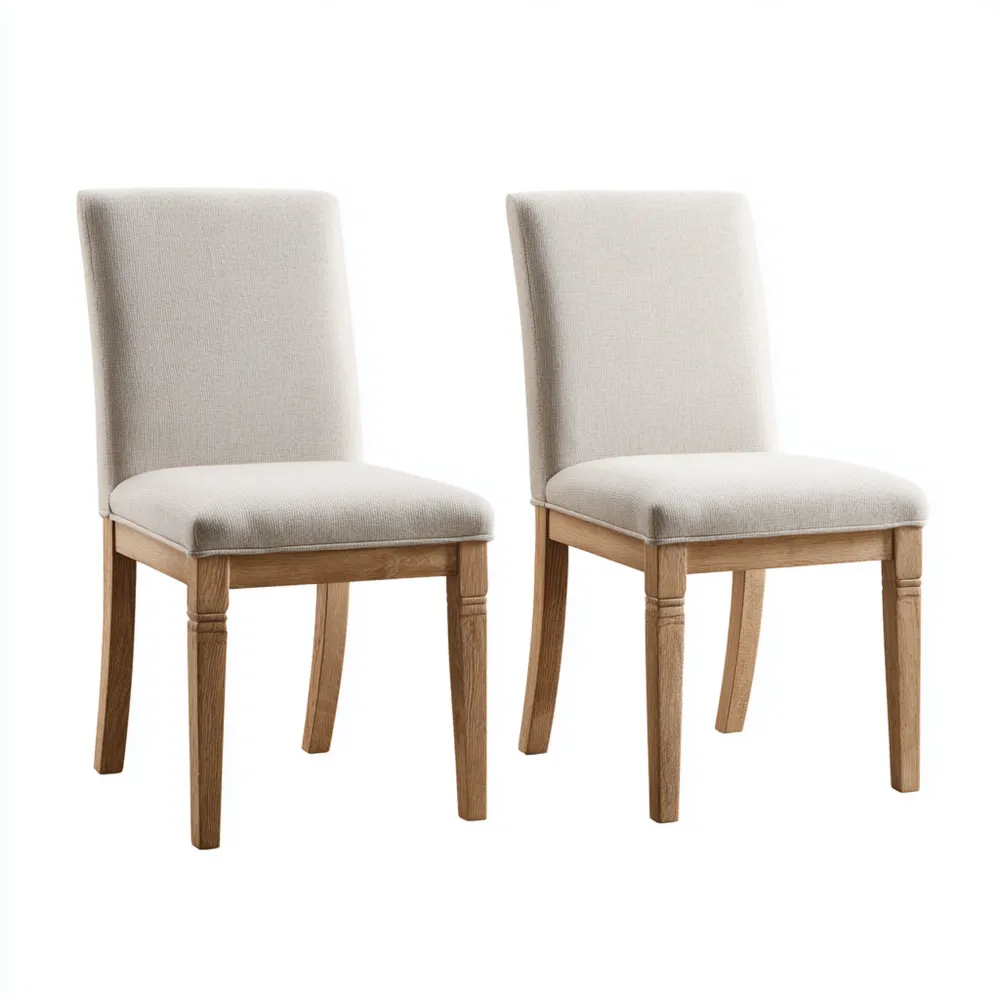 Chaise de salle à manger Tissu rembourré 45x55x95 cm – Beige – Design classique-Gentledwell