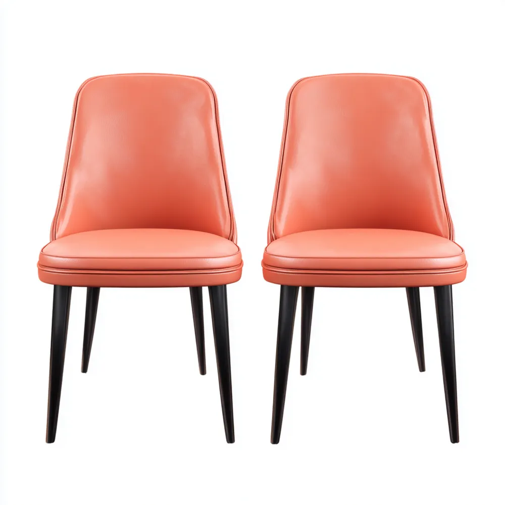 Chaises de salle à manger moderne en similicuir 45x50x85 cm - Corail - Ensemble de 2-Gentledwell
