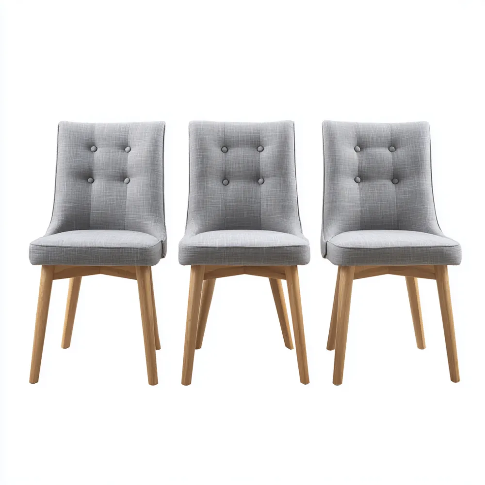 Chaise de salle à manger Tissu 45x55x85 cm - Gris Clair-Gentledwell